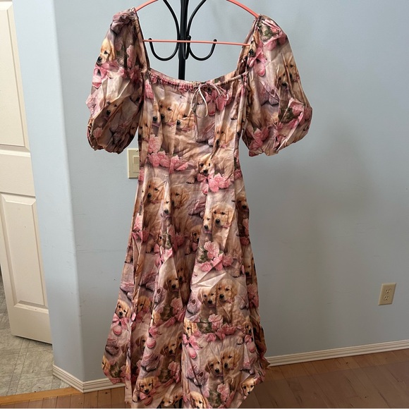 Selkie Golden Paradise Day Dress - M / NWOT - Picture 5 of 7